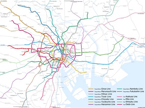 Complete Tokyo Subway Map for Travelers | Tokyo City Japan Airport ...