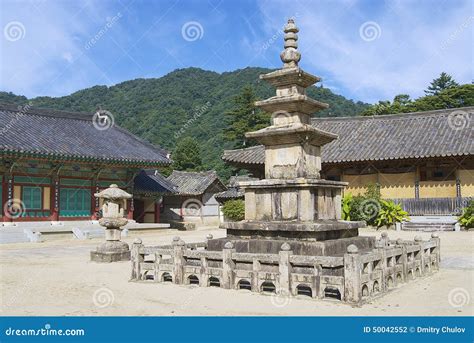 Beautiful Haeinsa Temple Exterior, South Korea. Stock Photo - Image of ...