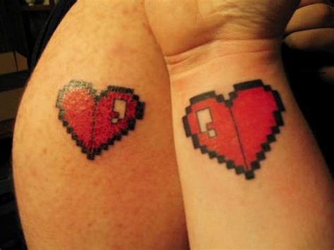 48 best 8-bit Heart Tattoo images on Pinterest | Tattoo ideas, Heart ...