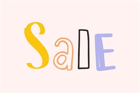 Free Vector | Sale doodle word colorful vector clipart