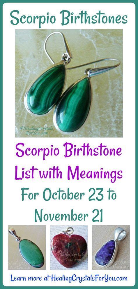 Scorpio Birthstone List Birthstones Meaning & Use: 23rd Oct - 21st Nov ...