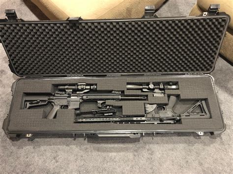 52" Double Scoped Rifle Hard Case With Wheels & Foam Locking Gun ...