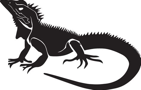 Lizard vector silhouette illustration black color 27475747 Vector Art ...