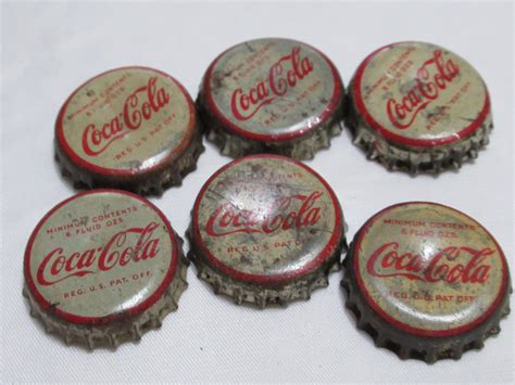 Vintage Coke Bottle Caps, Coca Cola Caps, Cork Lined Bottle Caps, Soda ...