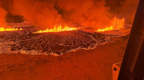 Volcano erupts in Iceland’s Reykjavik with lava fountains reaching high ...