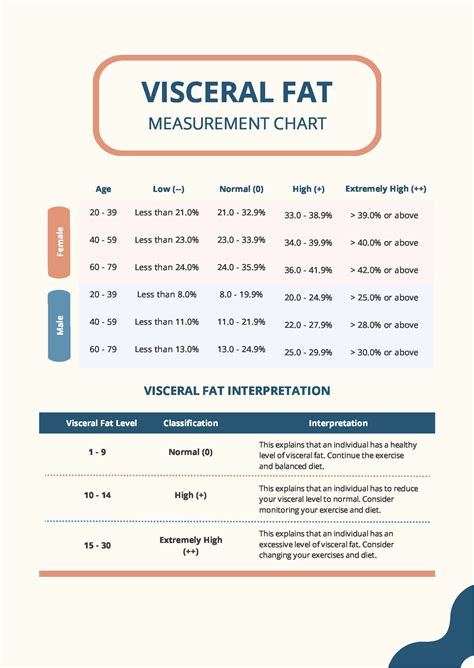 Visceral Fat Measurement Chart in PDF - Download | Template.net