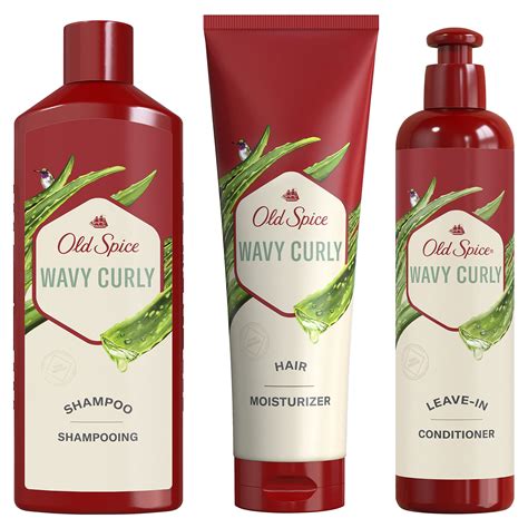 Old Spice Wavy Curly Hair Regimen, Shampoo, Conditioner and Leave-in ...