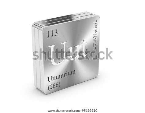 Ununtrium Element Periodic Table On Metal Stock Illustration 95199910 ...