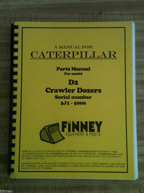 Cat Caterpillar D2 Parts manual book dozer 3J -5000 NEW | Finney ...