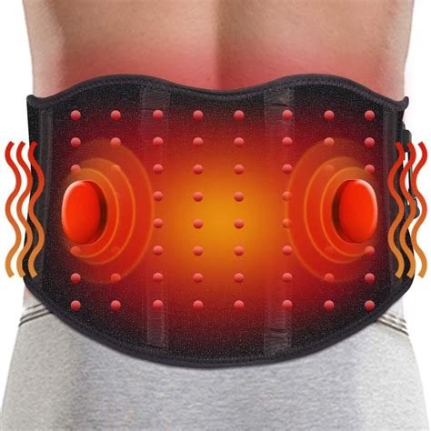 ARRIS Heated Back Massage Wrap, Electric Heating Waist Belt W/Vibration ...