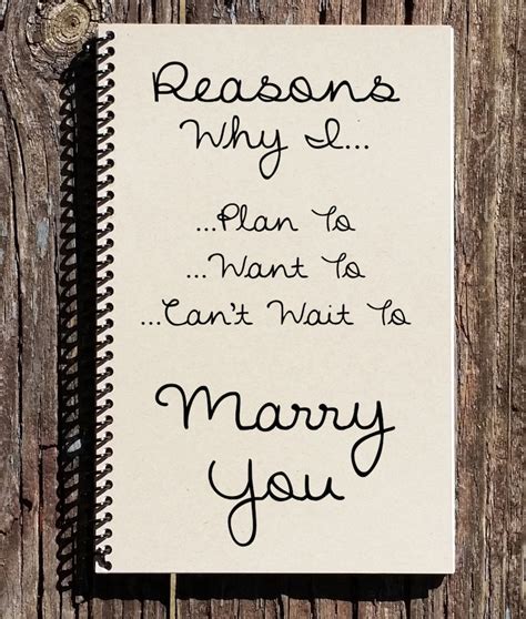 Reasons I Want To Marry You Proposal Gift Engagement | Etsy