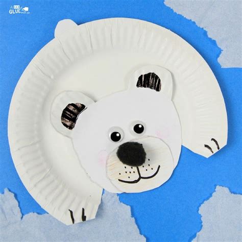 Polar Bear Paper Plate Craft | Animal crafts for kids, Polar bear craft ...