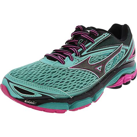 Mizuno - Mizuno Women's Wave Inspire 13 Teal / Black Pink Ankle-High ...