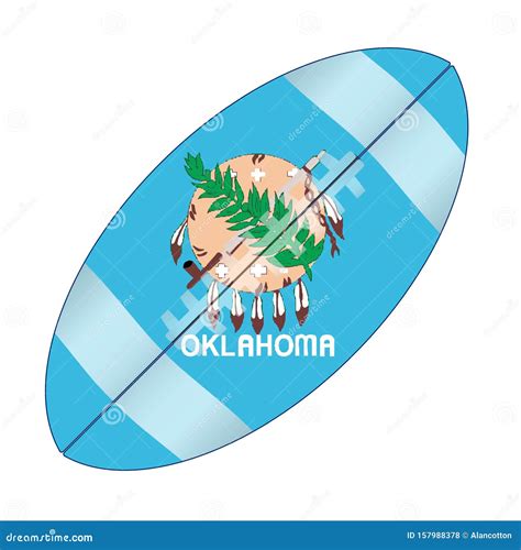 Oklahoma State USA Football Flag Stock Vector - Illustration of state ...