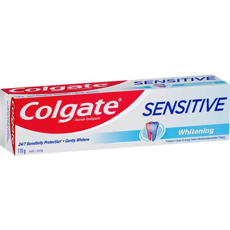 Colgate Sensitive Toothpaste Whitening 110g | Woolworths