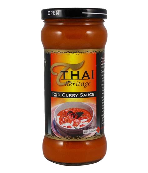 Thai Heritage Red curry Sauce 335ml - Pack of 2: Buy Thai Heritage Red ...