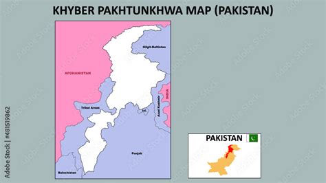 Khyber Pakhtunkhwa Map. Political map of Khyber Pakhtunkhwa. Khyber ...