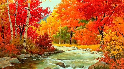 Autumn Trees Painting | Autumn landscape, Landscape paintings ...