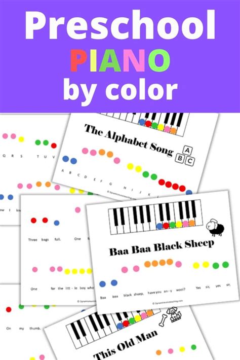 Preschool Piano by Color - Dynamic Music Teaching