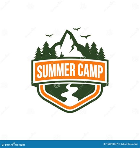 Vintage Summer Camp Logo Template Stock Vector - Illustration of ...