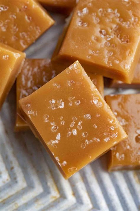 Sea Salt Caramel Squares | Homemade caramel, Salted caramel candy ...