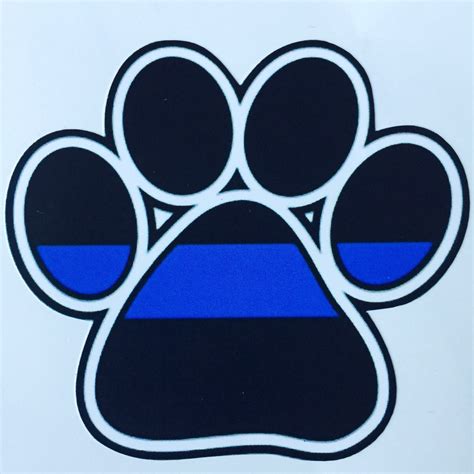 TNT123 Thin Blue Line Police Dog Paw Vinyl Decal/bumper | Etsy