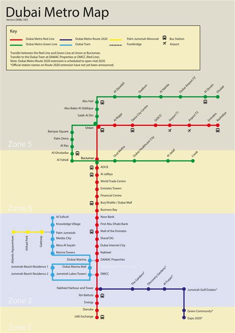 Dubai Metro Map 2024 | Stations, Route & Timings