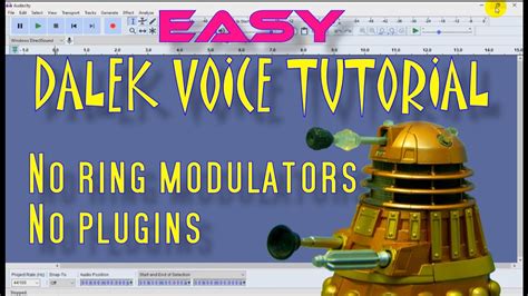 DALEK Voice Tutorial - No Ring modulator - No plugins - EASY - YouTube