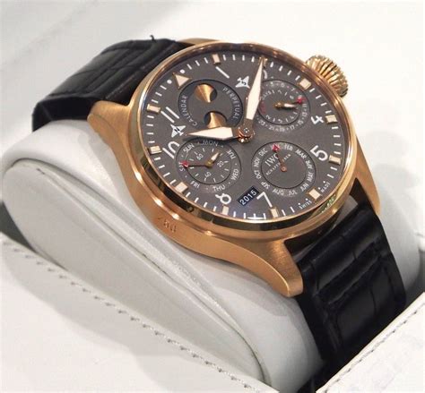 IWC Rose Gold Big Pilot Perpetual Calendar Limited Edition Wristwatch ...