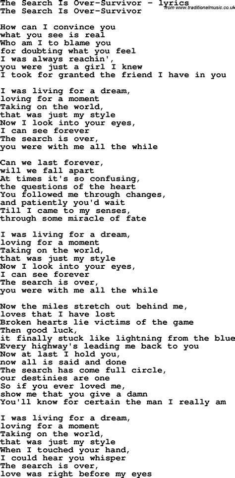 survivor lyrics