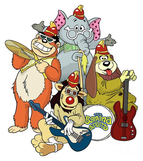 60s The Banana Splits Characters Group Digital Art by Glen Evans - Pixels