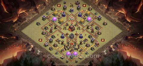 Best Anti 3 Stars War Base TH10 with Link, Anti Everything 2023 - Town ...