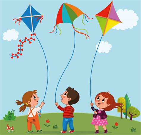 Boy Flying Kite Drawing Illustrations, Royalty-Free Vector Graphics ...