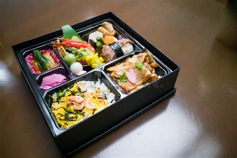 Japanese Delivery Lunch Box for Convenience Dining Stock Photo - Image ...