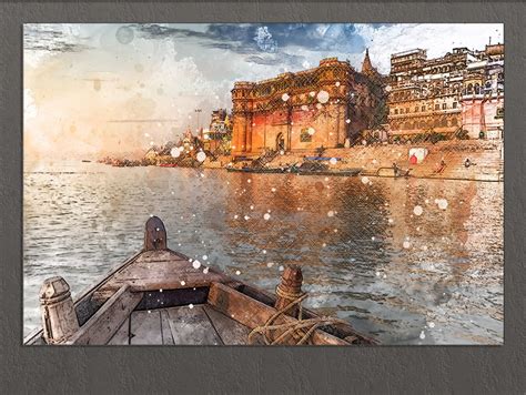 Varanasi Canvas Print, Varanasi Skyline, Varanasi Wall Art, India - Etsy