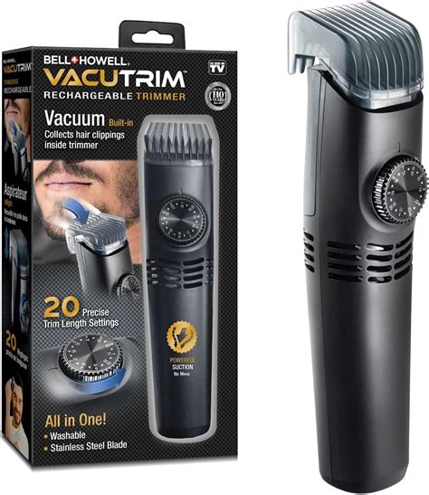 Vacutrim Cordless Mens Beard Trimmer, Rechargeable Electric Shaver with ...