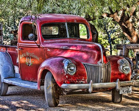 red truck wall art red truck decor Valentine gift for husband