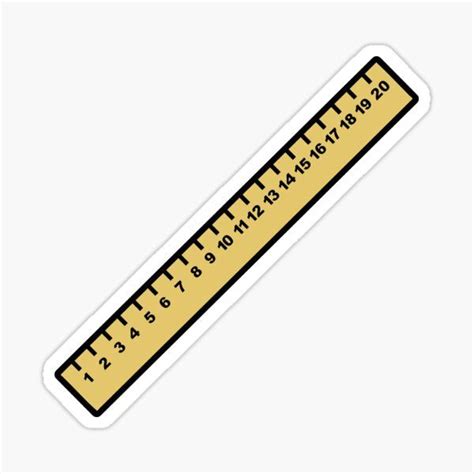 a ruler sticker on a white background