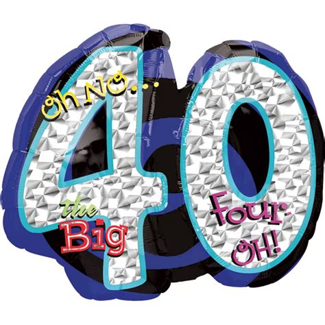 40th Birthday Balloon - Giant Oh No! | Party City