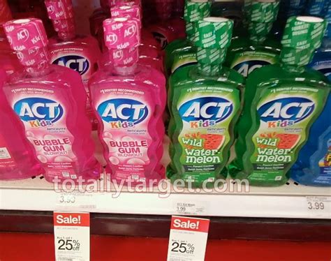 Great Deals on ACT Kids Mouthwash & Act Adults Mouthwash at Target