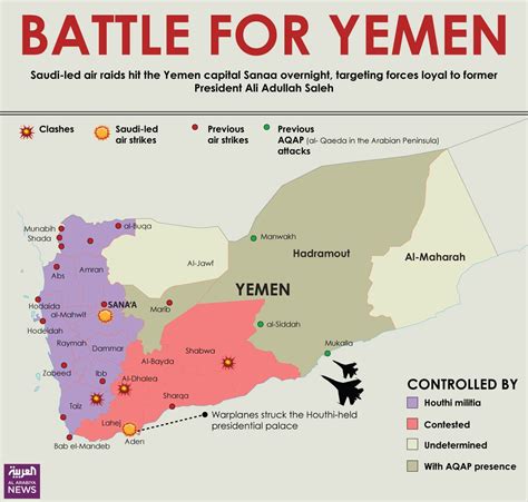 Houthi targets hit by Saudi strikes on Yemen - Al Arabiya English