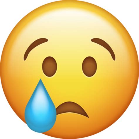 Crying Emoji, Disappointment, Sympathy, Grief, Sad Face PNG