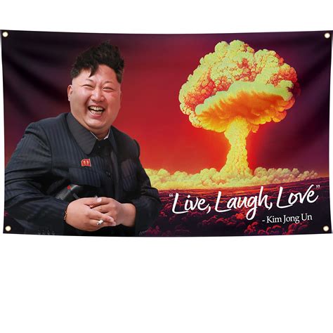 Buy Kim Jong Un Live Laugh Love (5ft x 3ft) – Funny Meme for Bedroom or ...