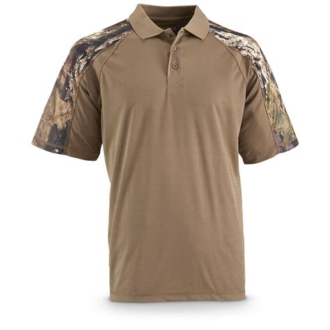 Guide Gear Men's Camo Short Sleeve Polo Shirt - 581027, Shirts at ...