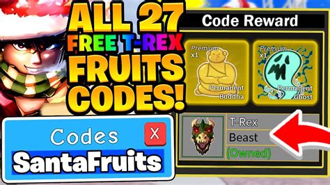 ALL 27 SECRET FREE T REX DEVIL FRUITS CODES IN BLOX FRUITS! Roblox ...