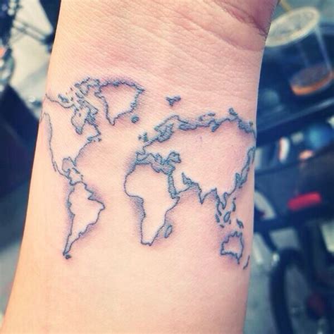 Mini World Map Tattoo