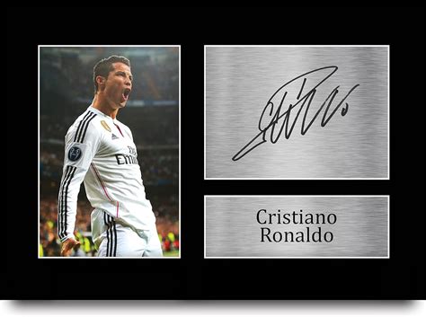 HWC Trading Real Madrid Cristiano Ronaldo Gift Signed A4 Printed ...