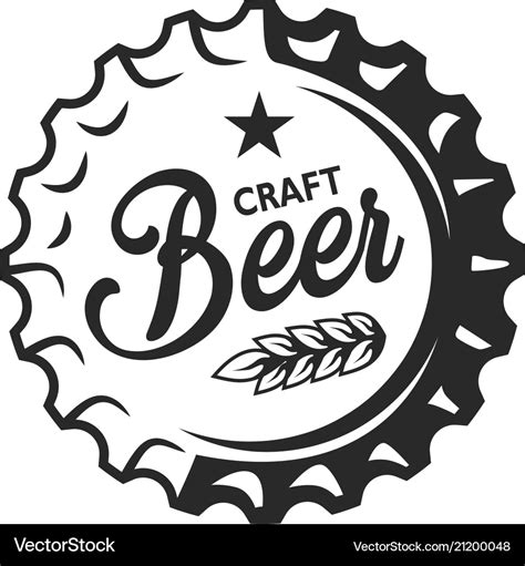 Vintage craft beer logo Royalty Free Vector Image