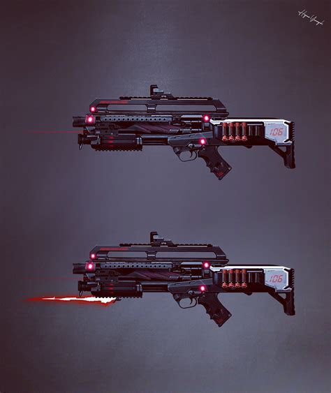 Germán R. - Sci-fi/Cyberpunk Weapons Concept Art