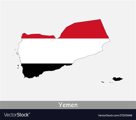 Yemen map flag Royalty Free Vector Image - VectorStock